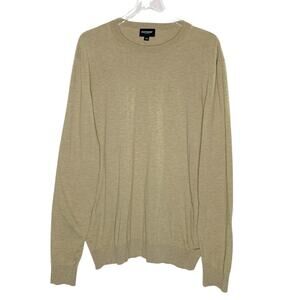 Duchamp London 2XL Mens Crew Neck Knit Beige Marl Sweater Jumper Quiet Luxury